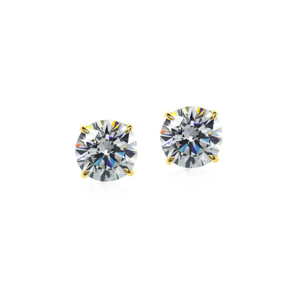 Carat* London 9ct Yellow Gold Solitaire Studs - Image 3