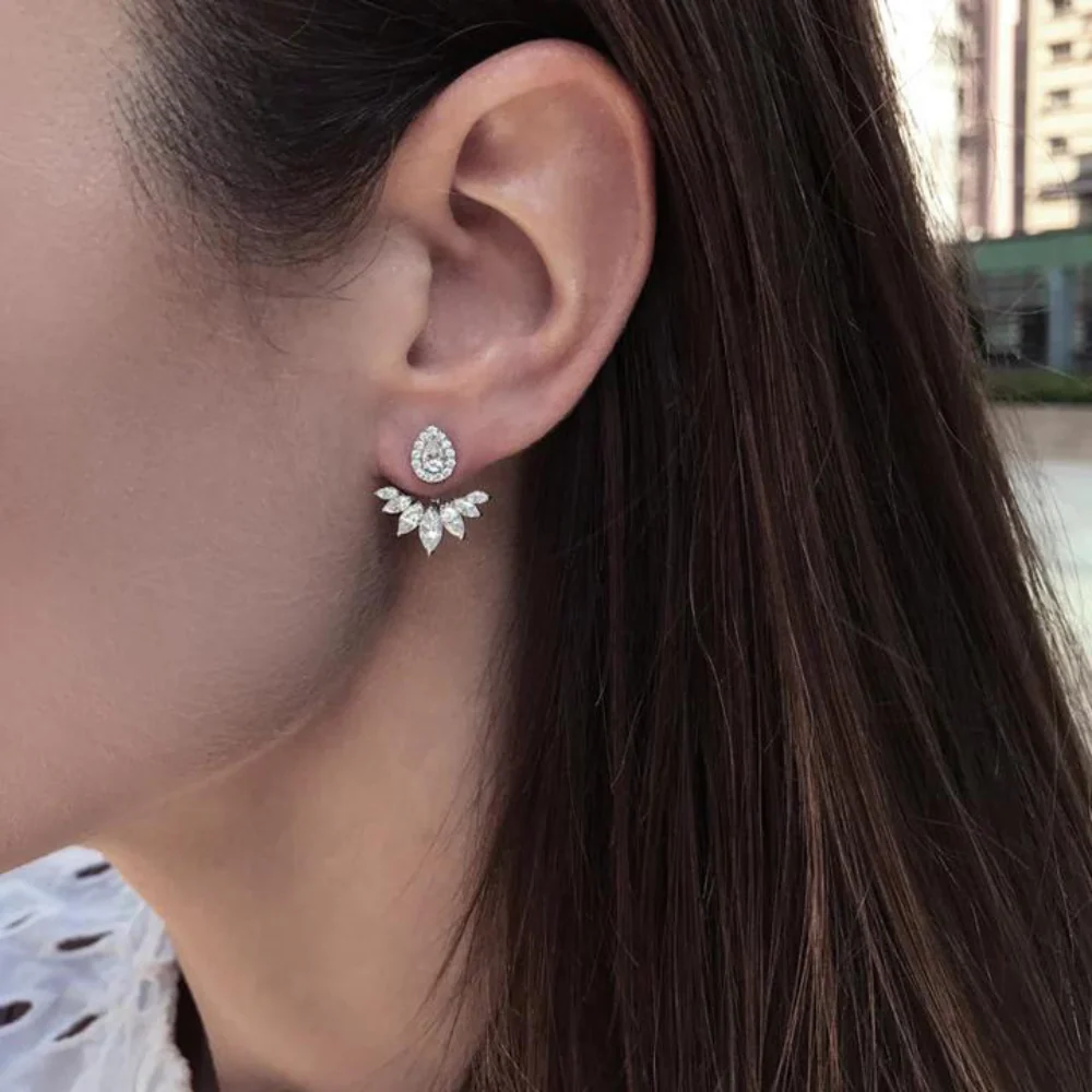 Carat* London Suriya Ear Jackets Sterling Silver Earrings - Image 3