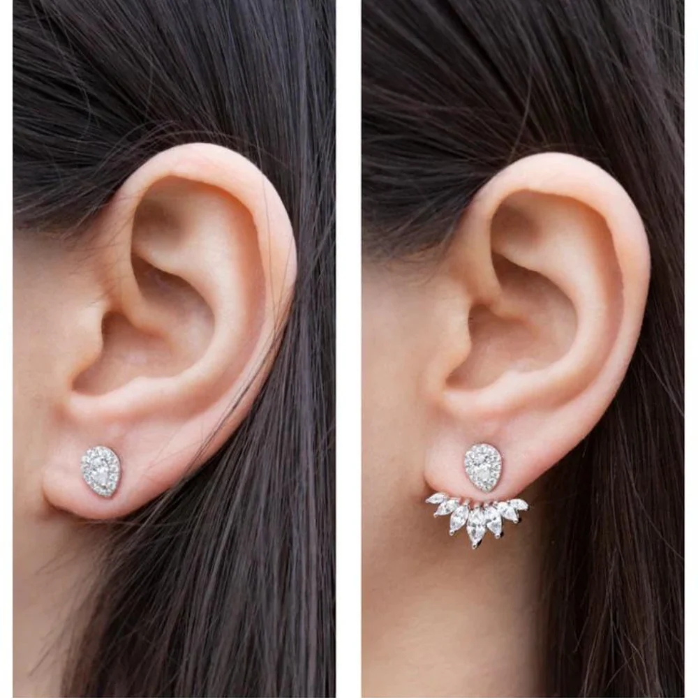 Carat* London Suriya Ear Jackets Sterling Silver Earrings - Image 4