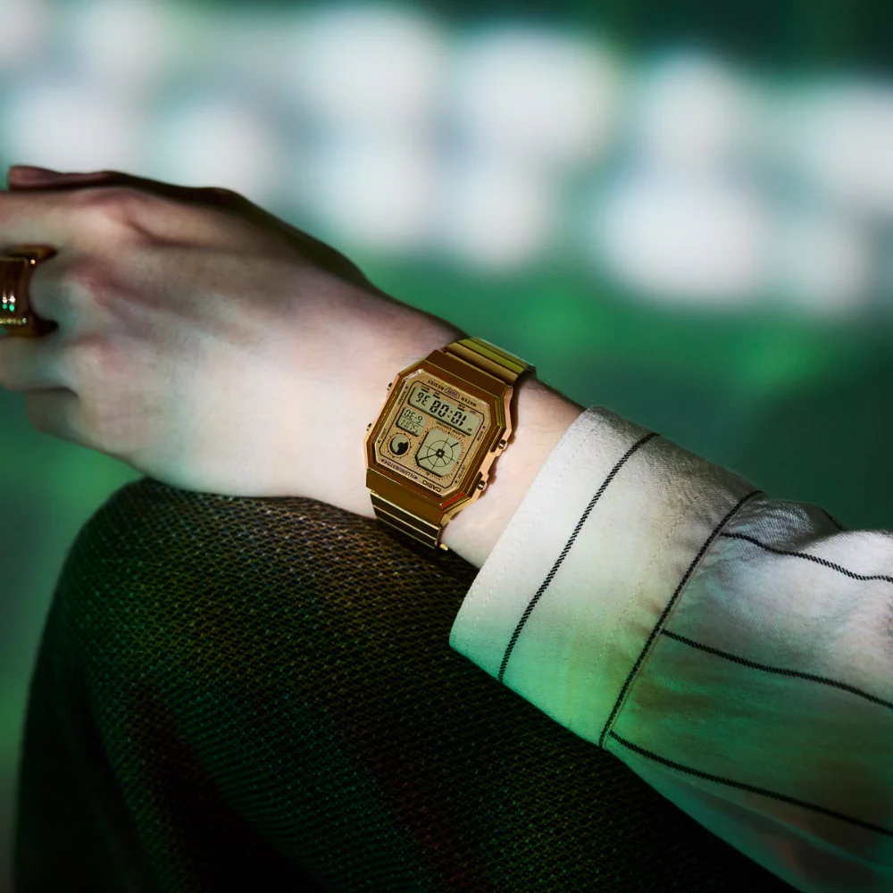 CASIO A130WEG-9A Edgy Gold Dial 40mm Watch - Image 3