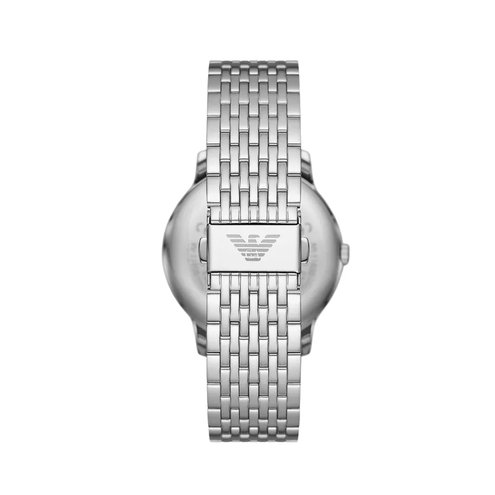 Emporio Armani 42mm Silver Dial Stainless Steel Watch - Image 2