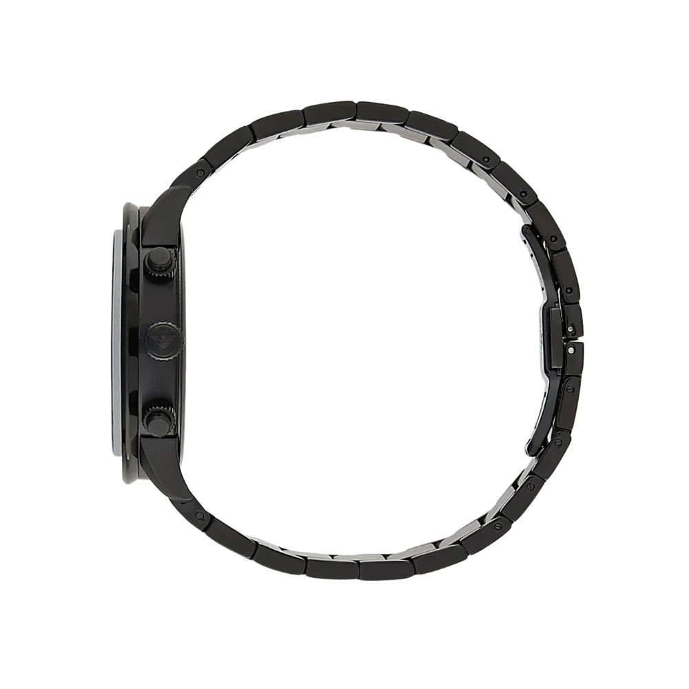 Emporio Armani Chronograph Black Stainless Steel Watch - Image 3