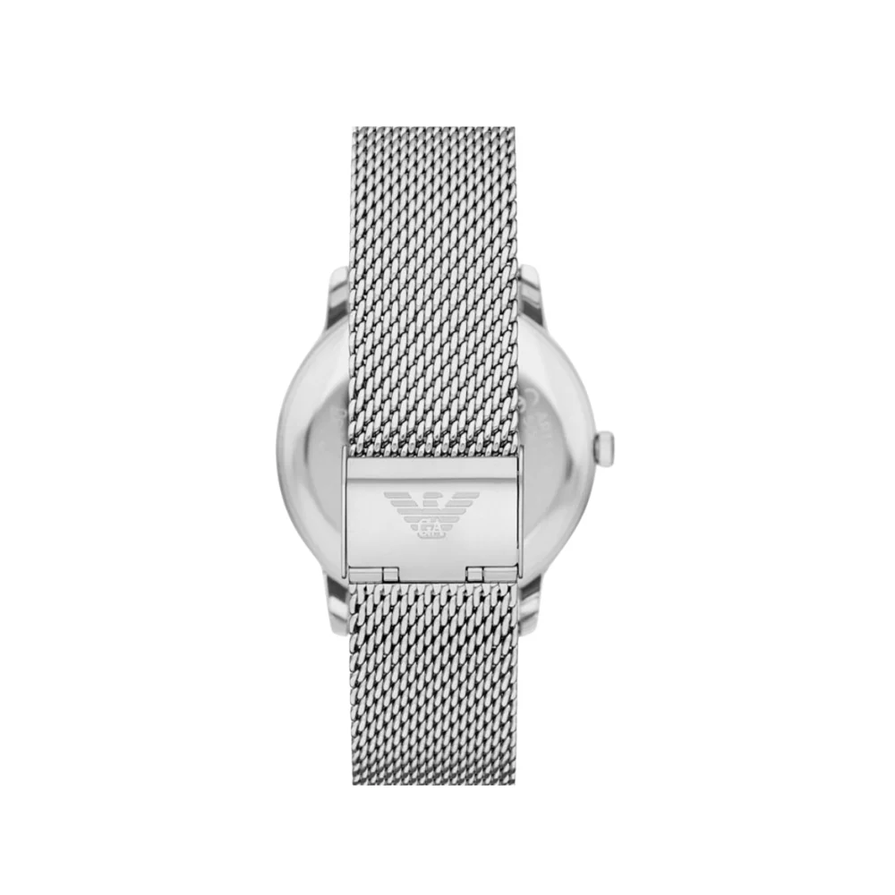 Emporio Armani Stainless Steel 42mm Blue Dial Watch - Image 3