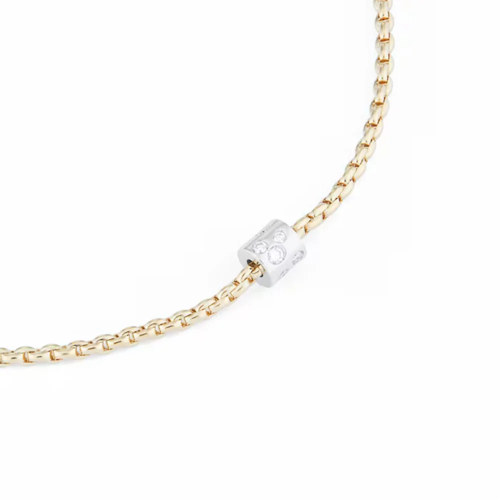 FOPE 18ct Yellow Gold Aria Diamond Necklace - Image 3