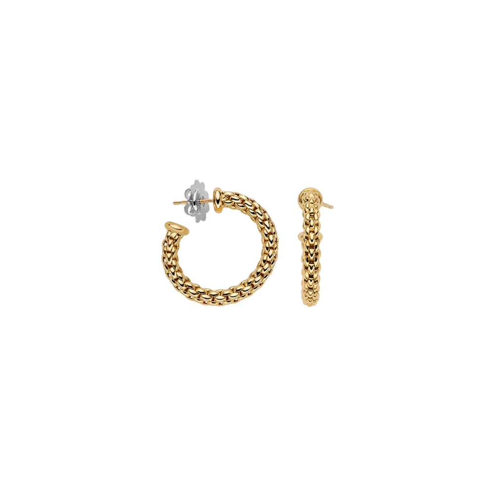 FOPE 18CT Yellow Gold Medium Hoop Earrings