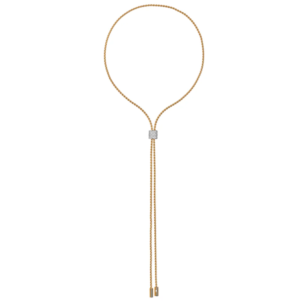 FOPE 18ct Yellow Gold Slider Diamond Necklace - Image 3