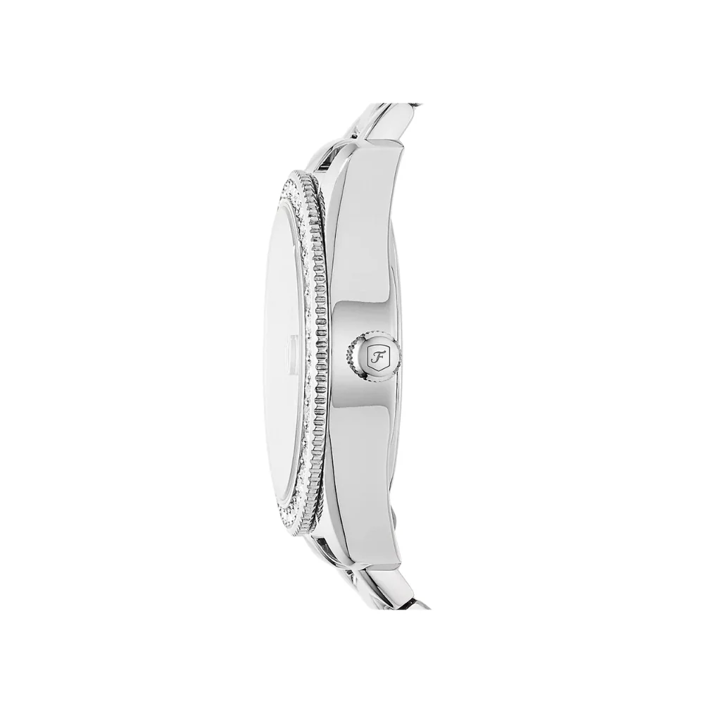 Fossil Ladies Stainless Steel 32mm Silver Dial Watch - Image 2