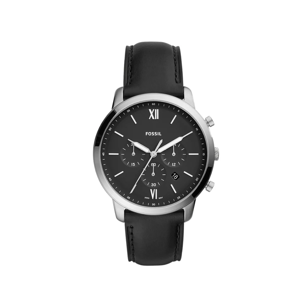 Fossil Neutra Chronograph Black Leather Watch