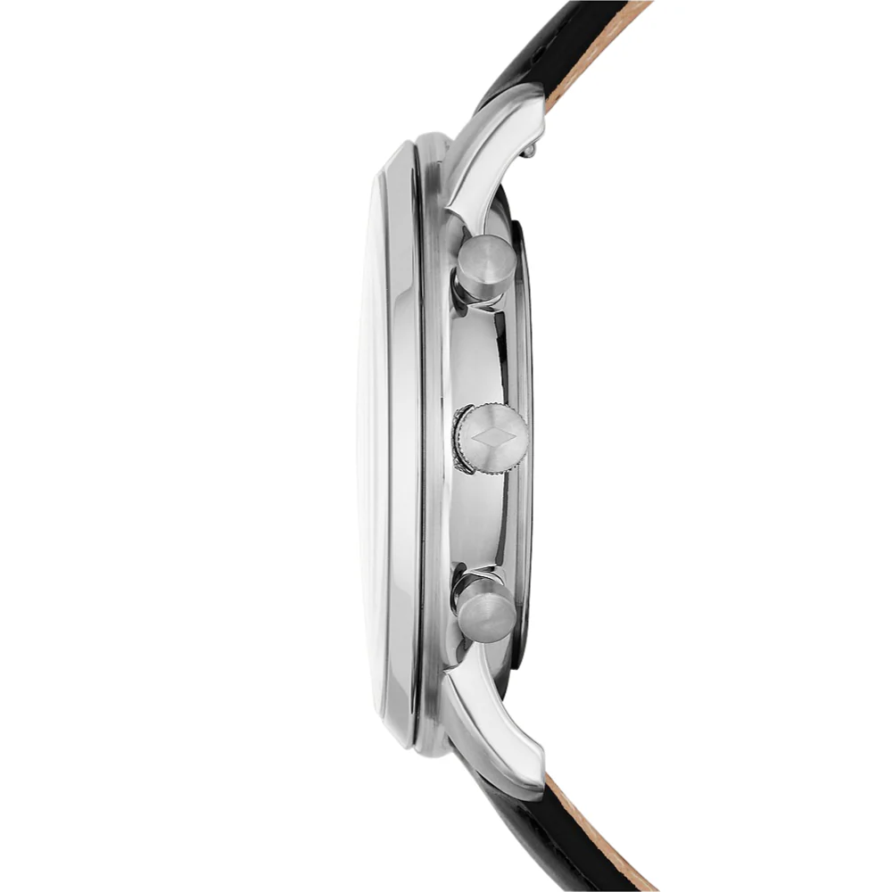 Fossil Neutra Chronograph Black Leather Watch - Image 2