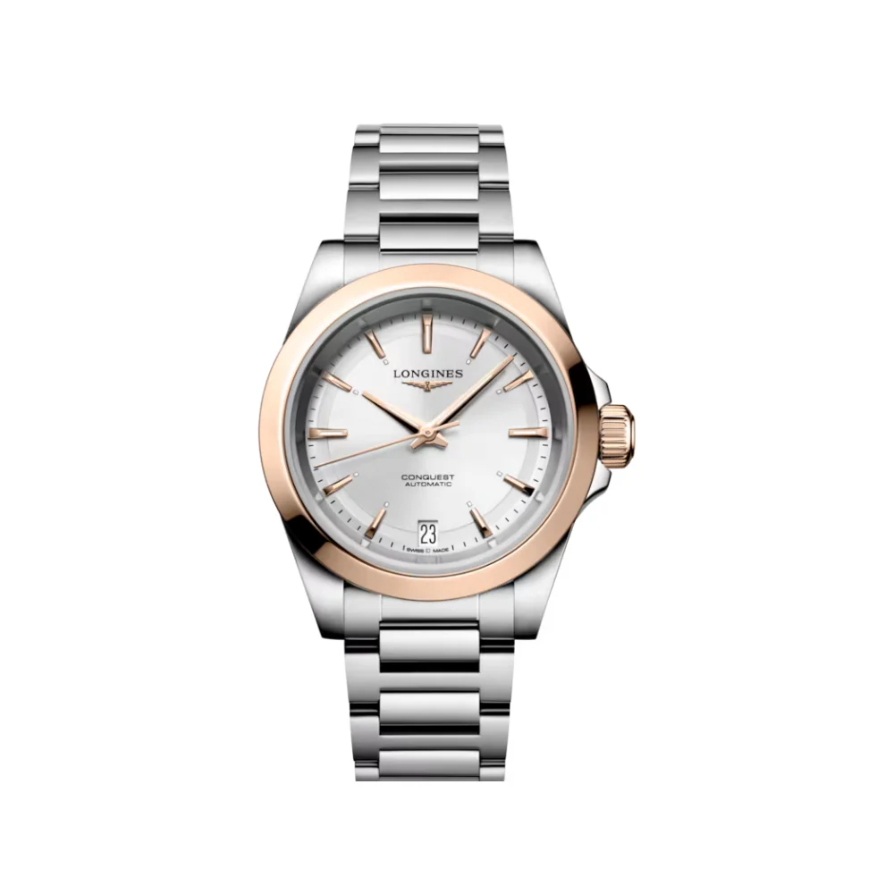 Longines Conquest 34mm Ladies Silver Dial Watch