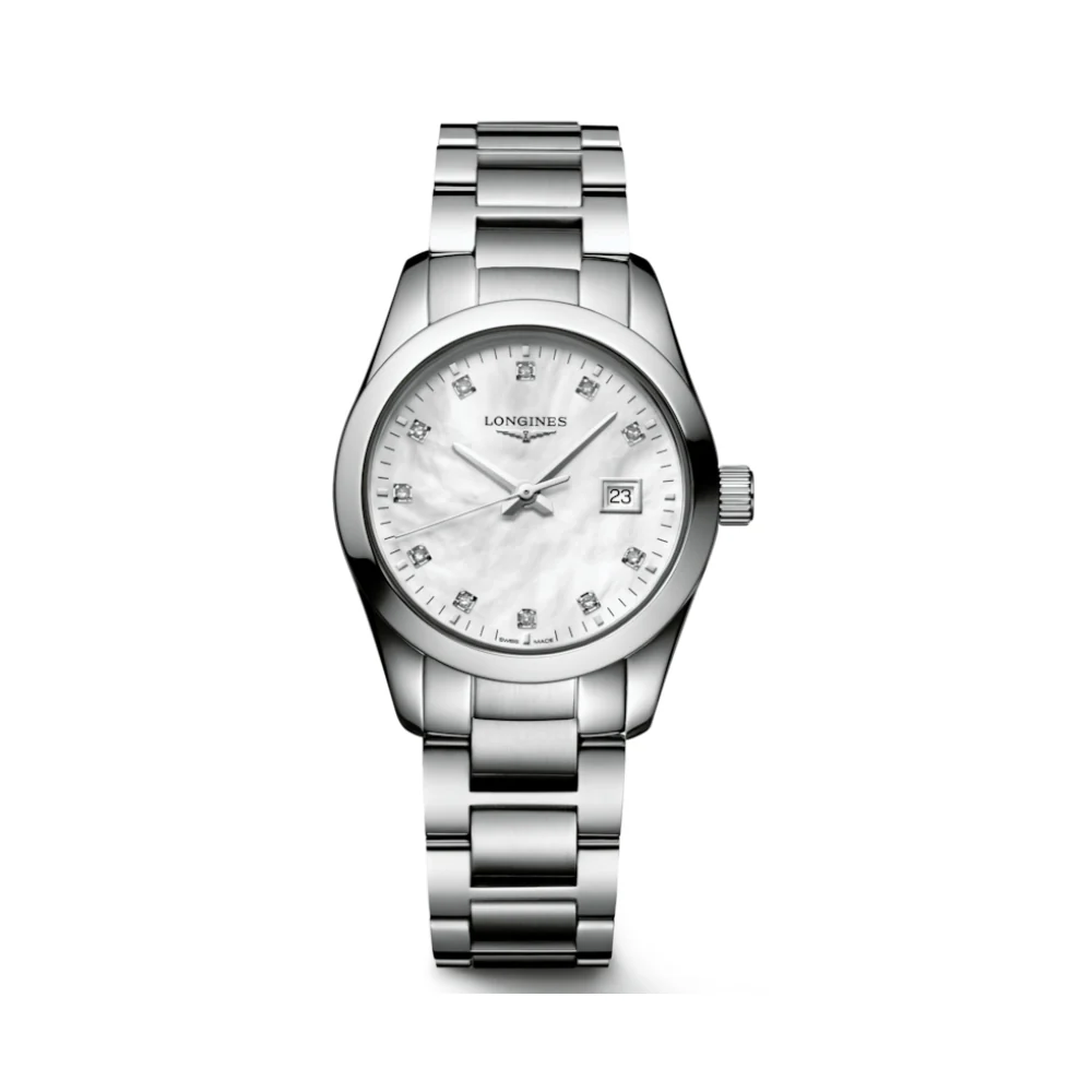Longines Conquest Classic Mother of Pearl Diamond Dial 30mm Watch