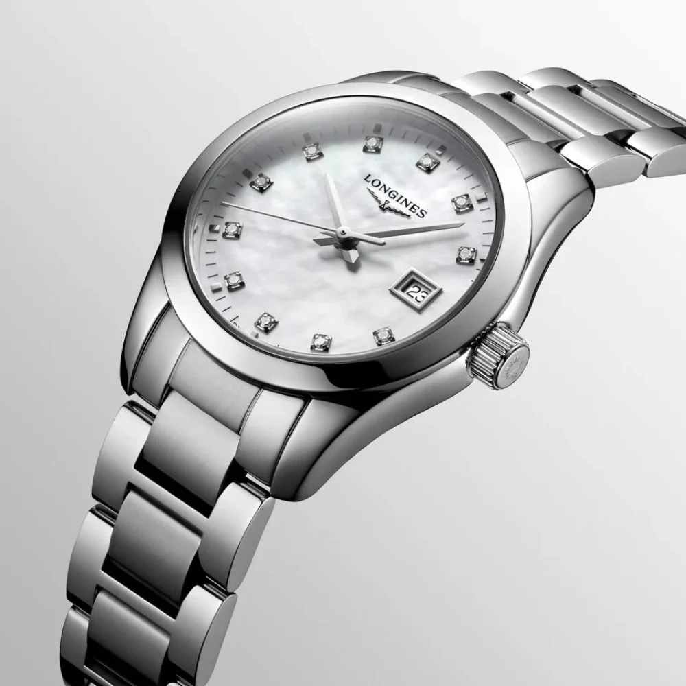 Longines Conquest Classic Mother of Pearl Diamond Dial 30mm Watch - Image 2