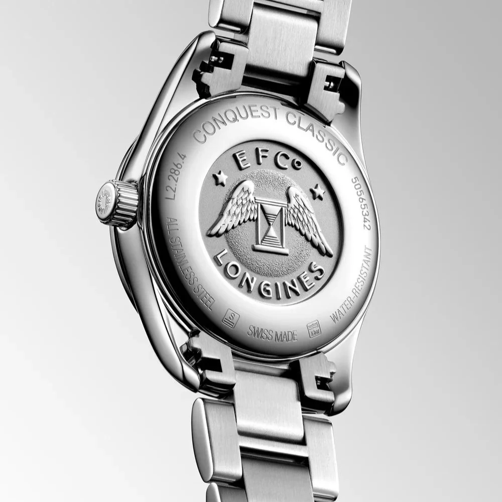 Longines Conquest Classic Mother of Pearl Diamond Dial 30mm Watch - Image 3