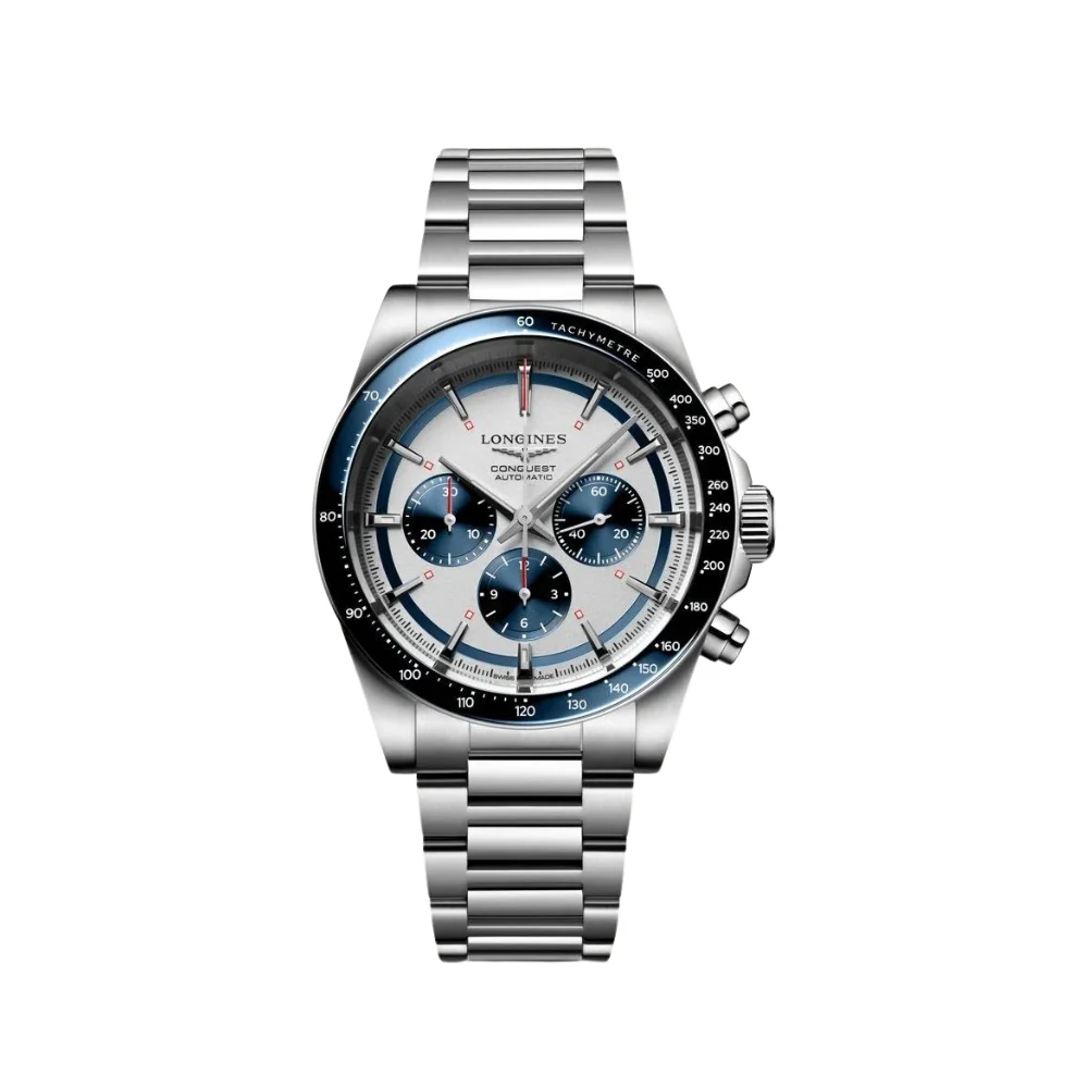Longines Conquest Silver Dial 42mm Watch