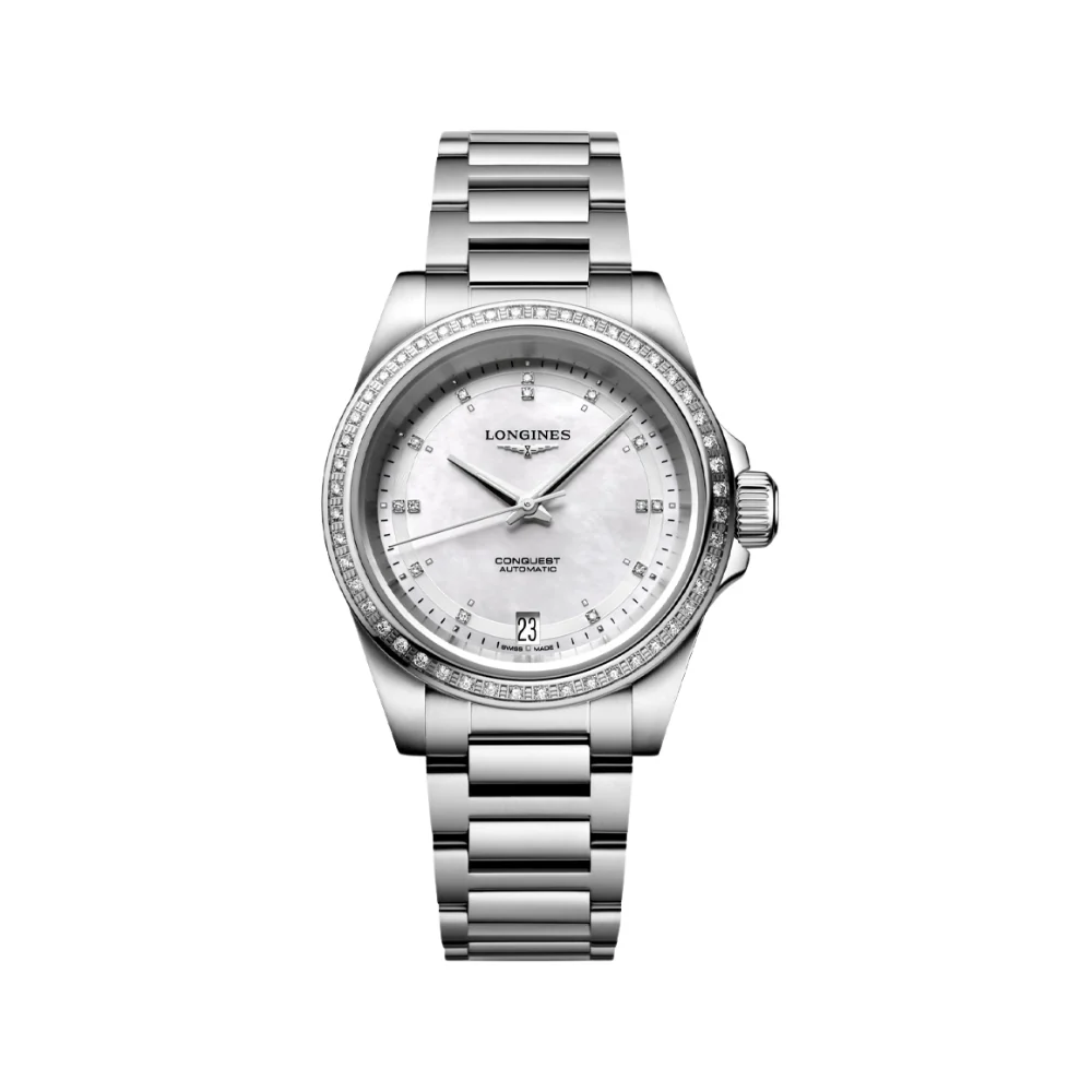 Longines Conquest Diamond Dial 34mm Watch