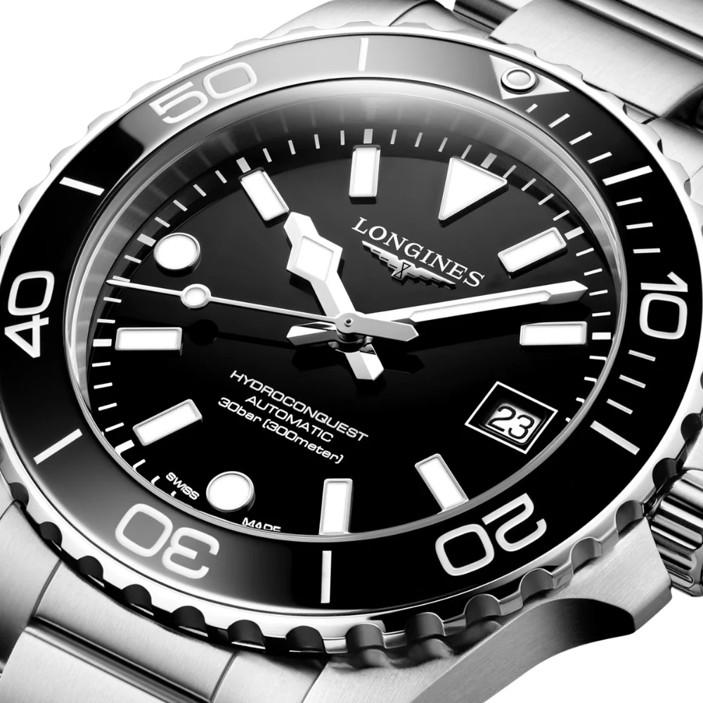 Longines HydroConquest Black Lacquered Dial 39mm Watch - Image 2