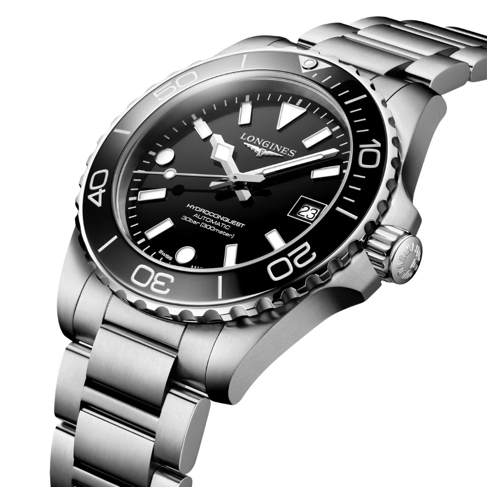 Longines HydroConquest Black Lacquered Dial 39mm Watch - Image 4