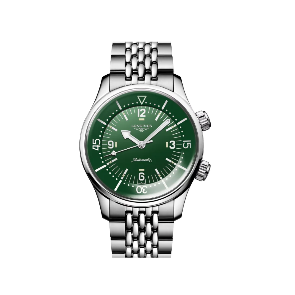 Longines Legend Diver Green Dial 39mm Watch