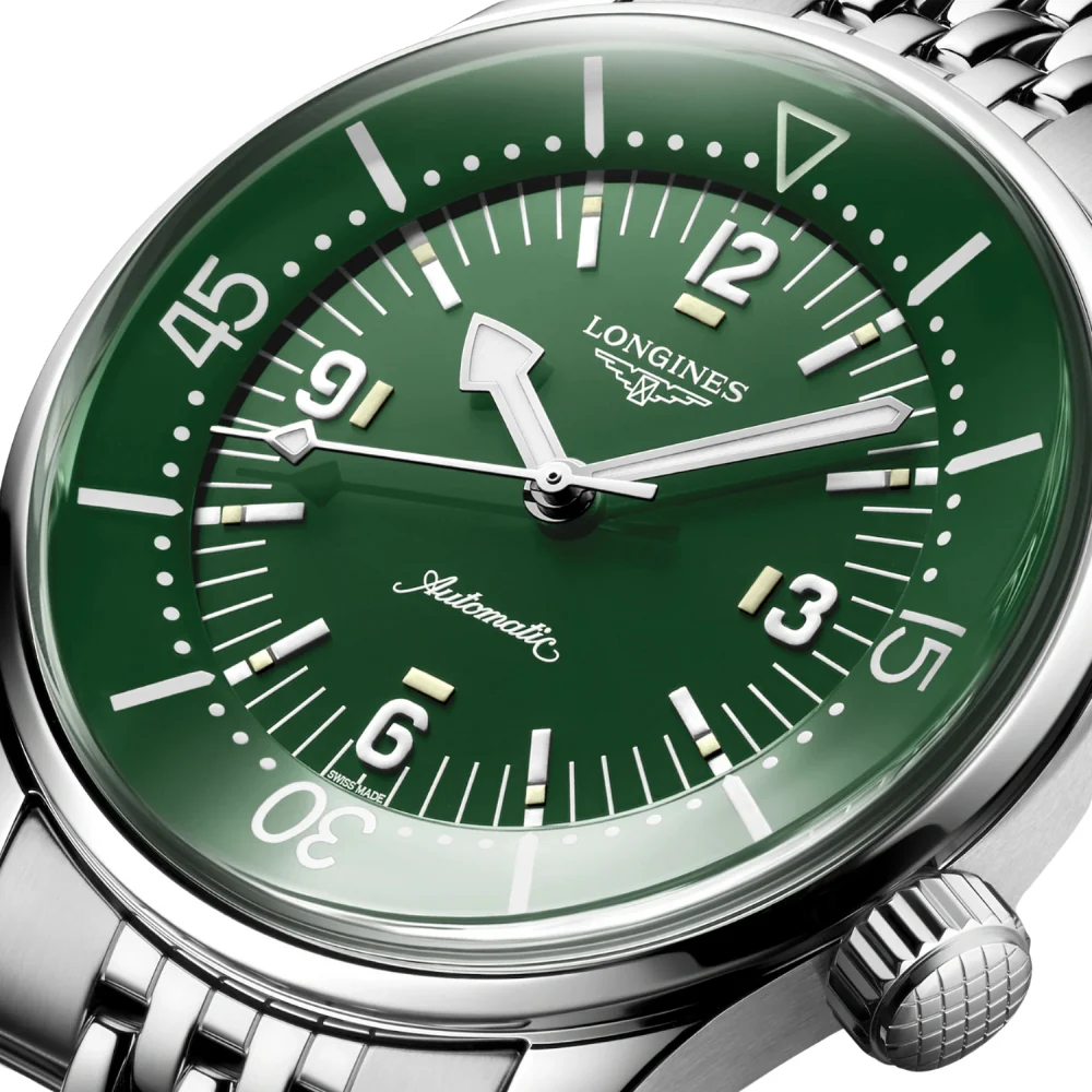 Longines Legend Diver Green Dial 39mm Watch - Image 3