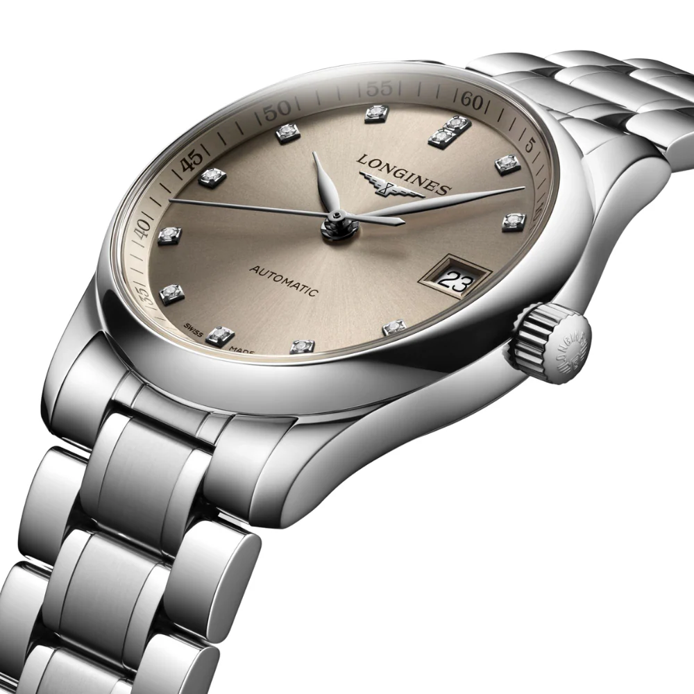 Longines Master Collection Beige Dial Steel Bracelet Watch - Image 3