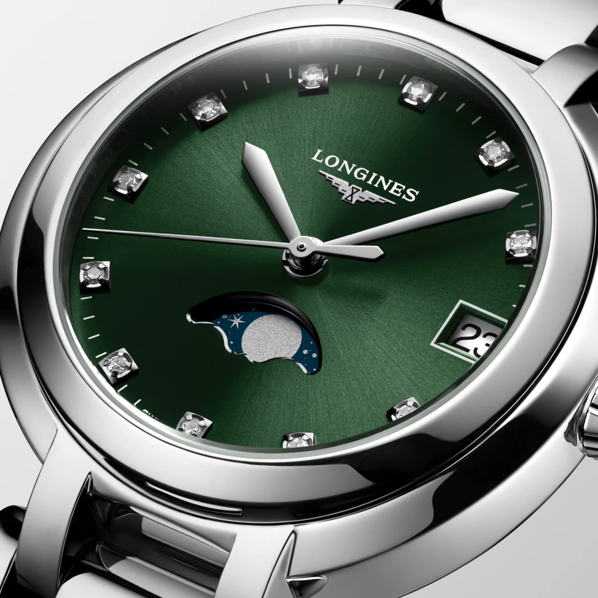 Longines PrimaLuna Green Dial 30.5mm Watch - Image 3