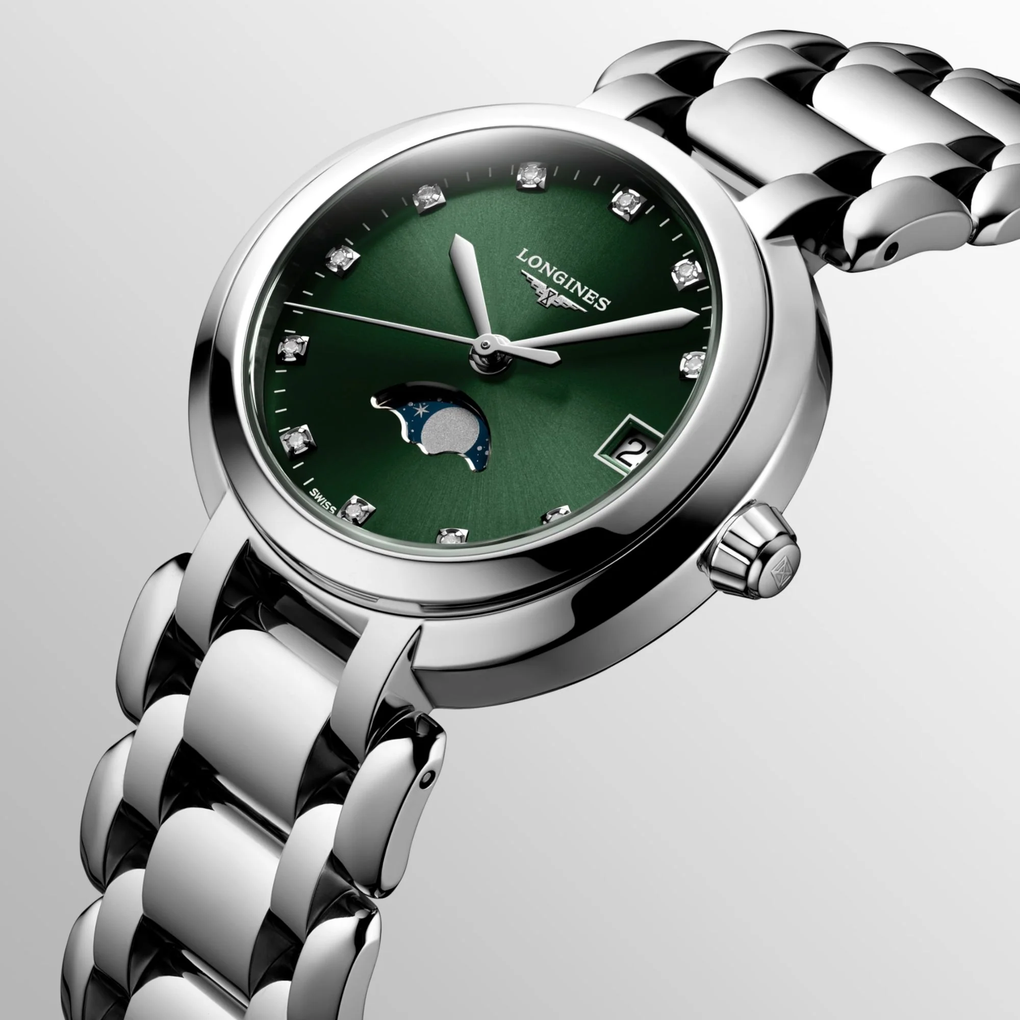 Longines PrimaLuna Green Dial 30.5mm Watch - Image 5