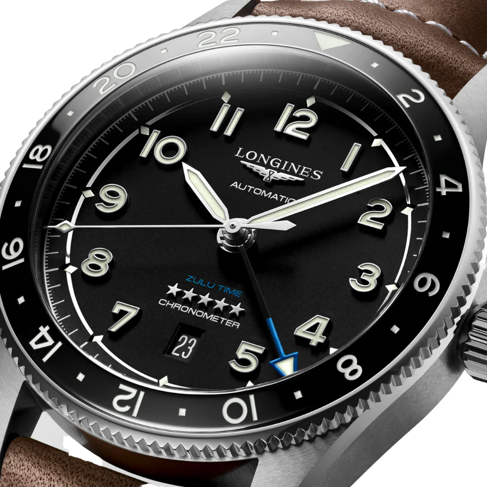 Longines Spirit Zulu Time Black Dial 42mm Watch - Image 3