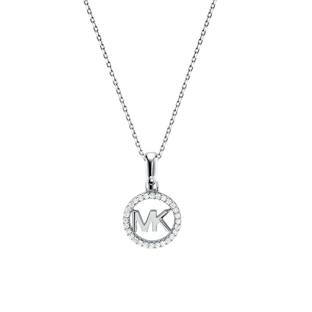 Michael Kors Sterling Silver CZ Circle Pendant