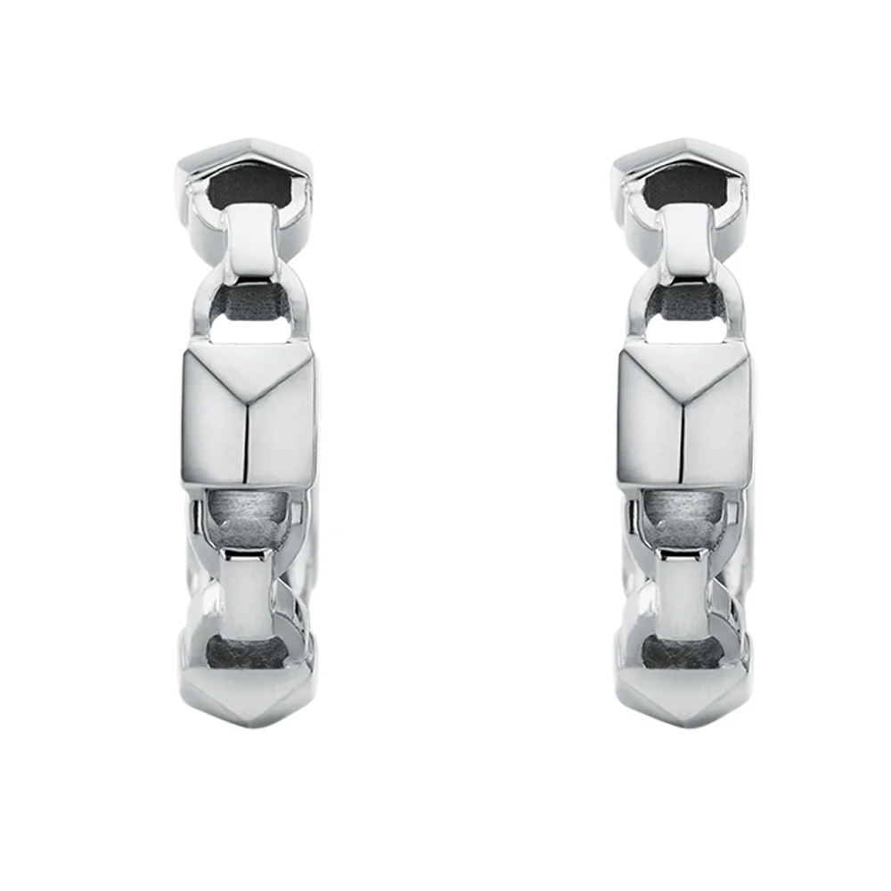 Michael Kors Sterling Silver Mercer Huggie Hoops