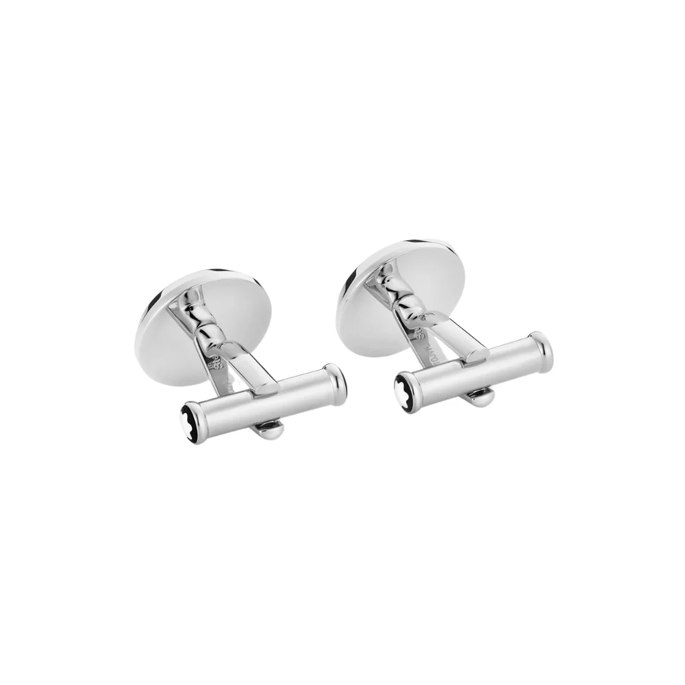Montblanc Black Carbon Round Cufflinks - Image 4