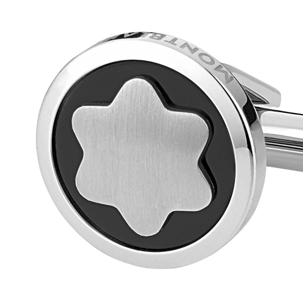 Montblanc Star Stainless Steel with Onyx Cufflinks - Image 3