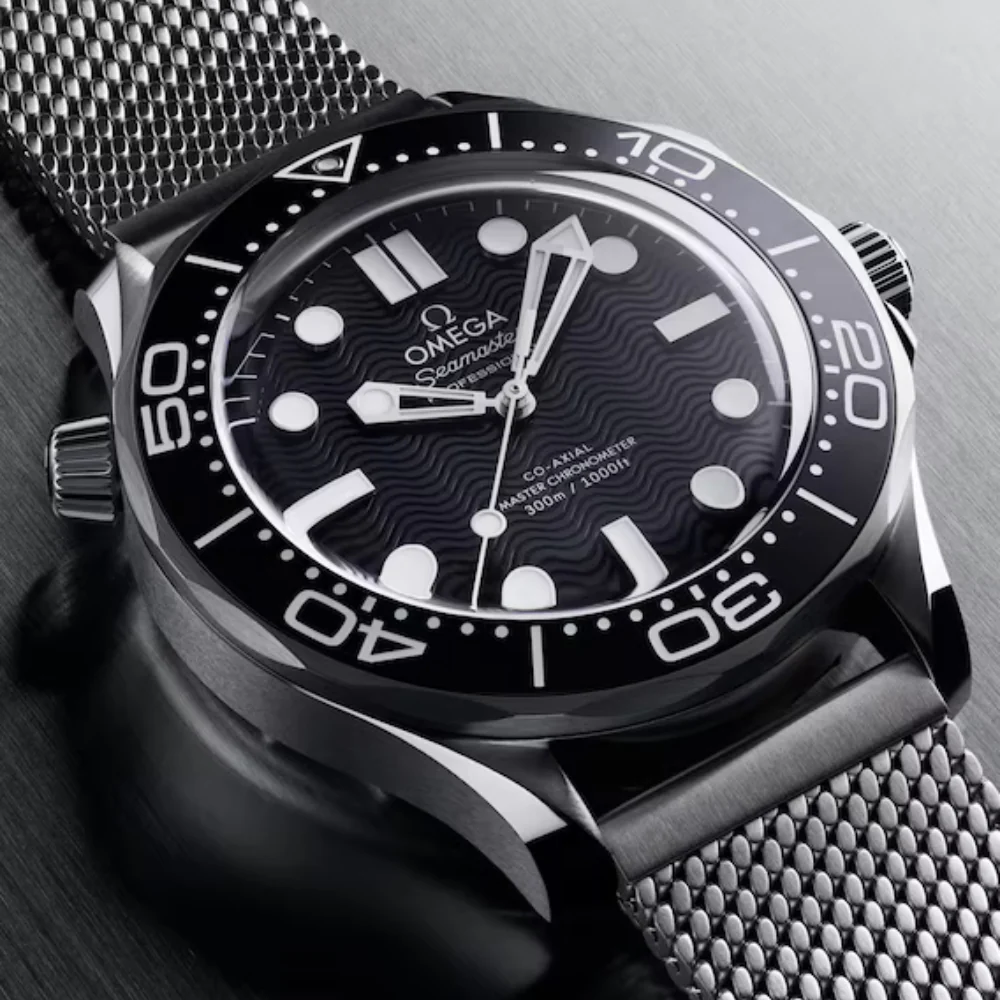 Omega Seamaster 300 Stainless Steel Black Dial Watch - Image 3