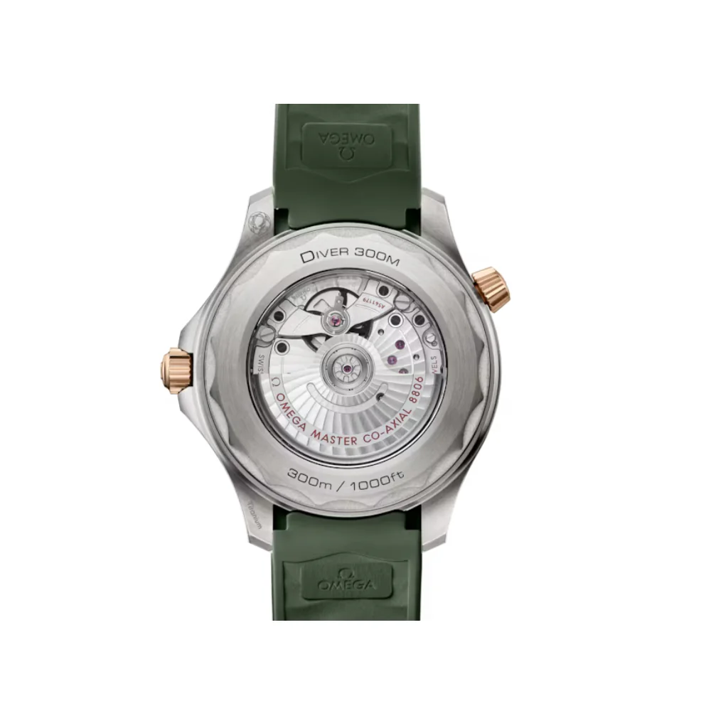 Omega Seamaster Diver 300M 42mm Titanium & Bronze Gold and Rubber Strap Watch - Image 2
