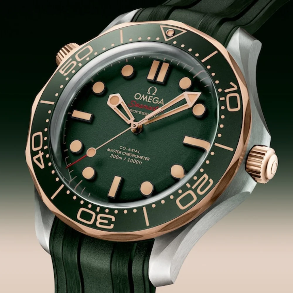 Omega Seamaster Diver 300M 42mm Titanium & Bronze Gold and Rubber Strap Watch - Image 5