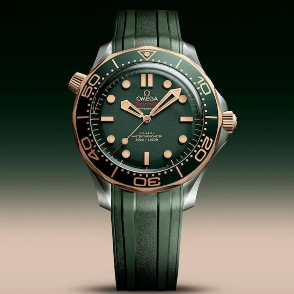 Omega Seamaster Diver 300M 42mm Titanium & Bronze Gold and Rubber Strap Watch - Image 6