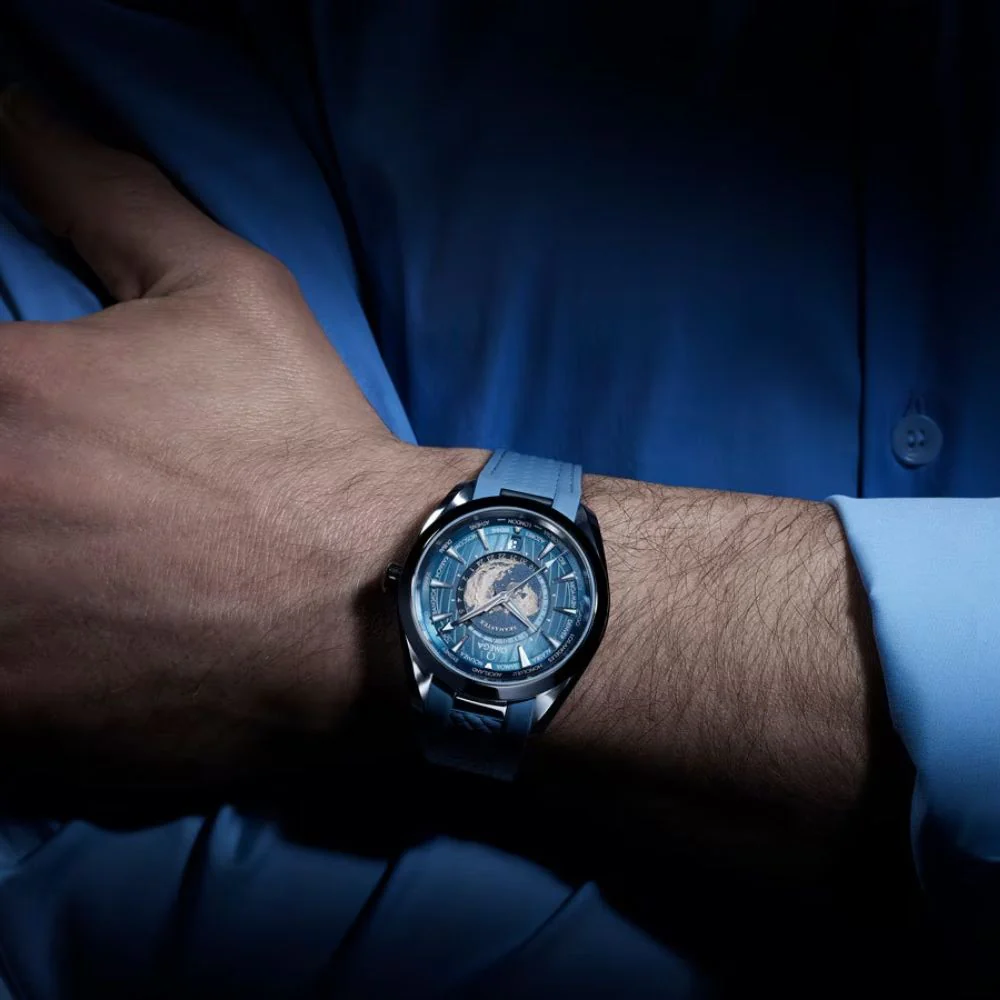 OMEGA Seamaster Worldtimer Aqua Terra 150M Rubber Strap Watch - Image 3