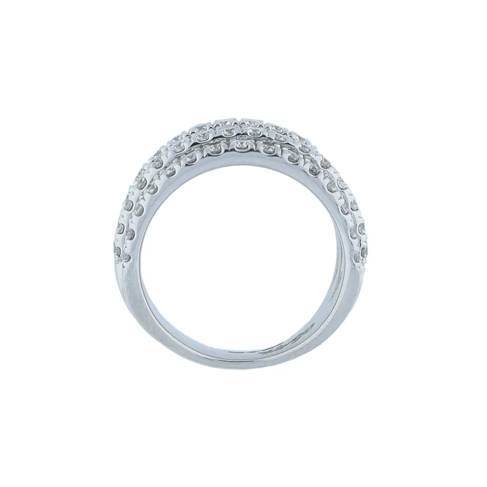 Platinum Diamond Five Row Cluster Ring - Image 2