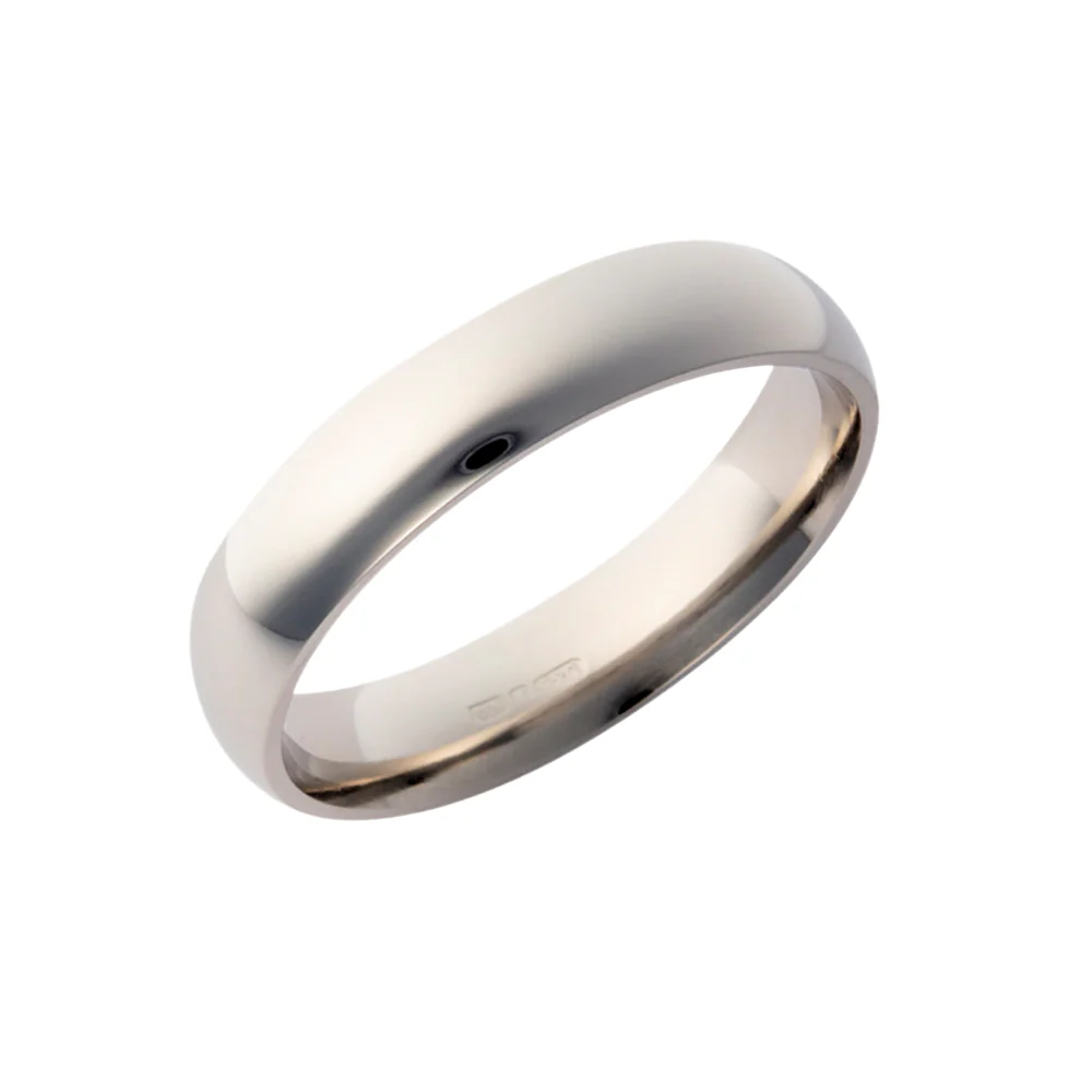 Platinum Gents 5mm Court Wedding Band