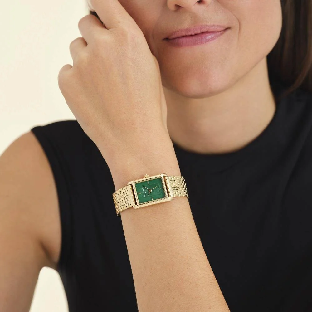 Rosefield Heirloom Emerald Gold Watch - Image 2
