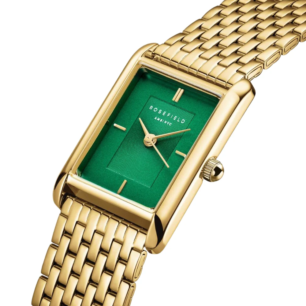 Rosefield Heirloom Emerald Gold Watch - Image 3