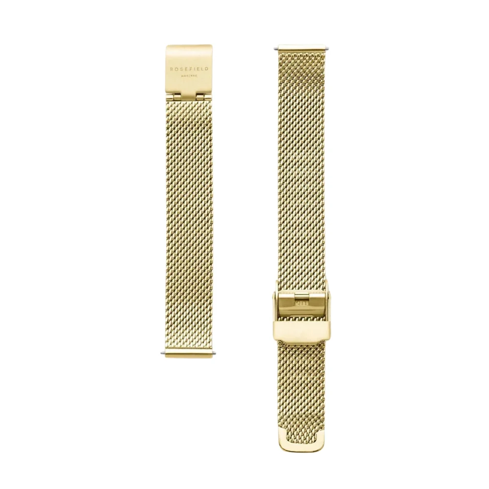 Rosefield Small Edit Mesh Gold Watch - Image 3