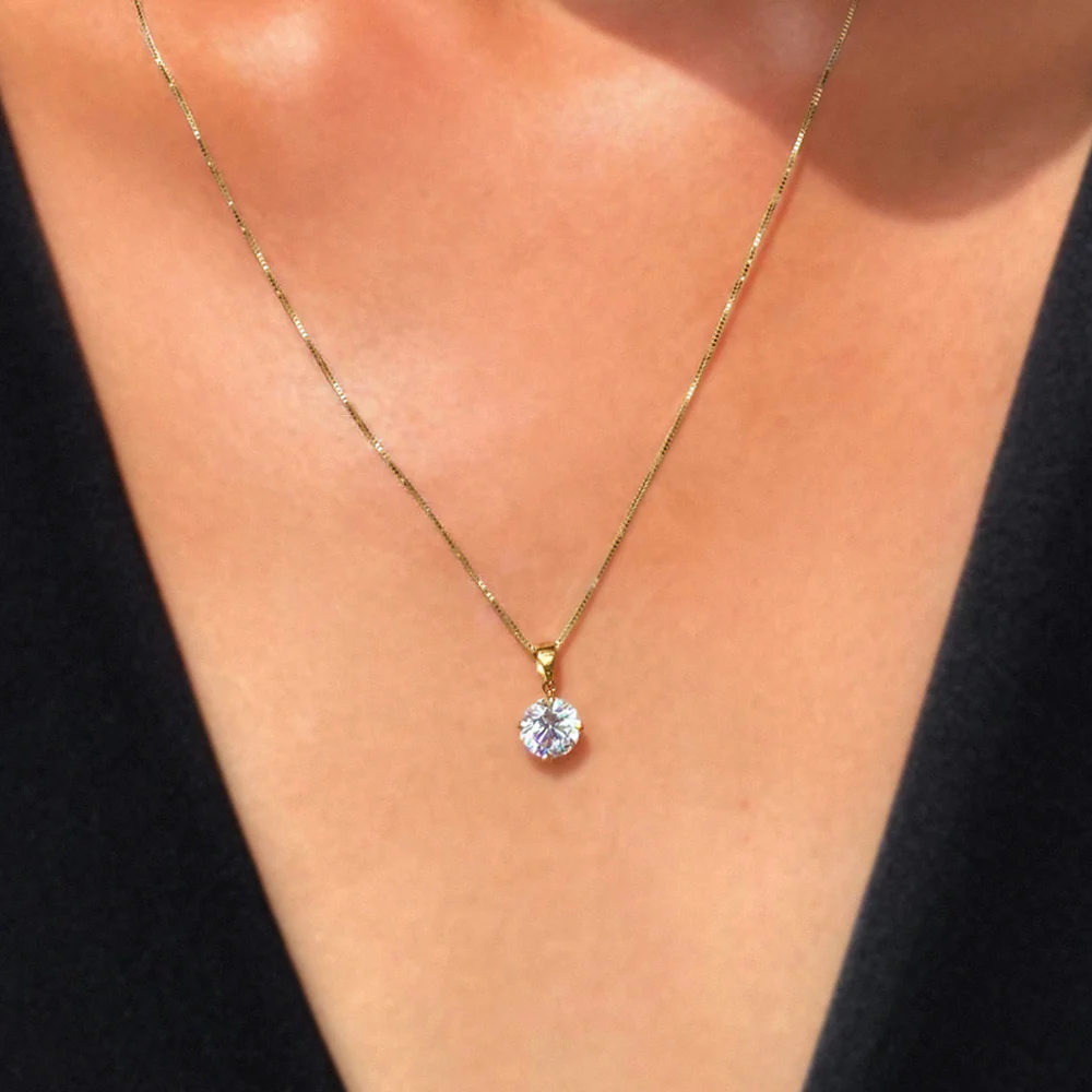 Carat* London Round Solitaire Pendant - Image 2