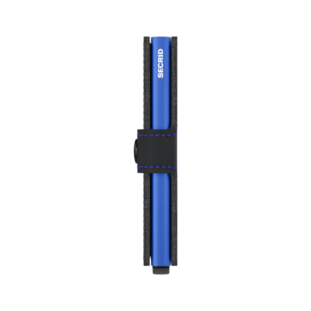 Secrid Miniwallet Matte Black and Blue - Image 3