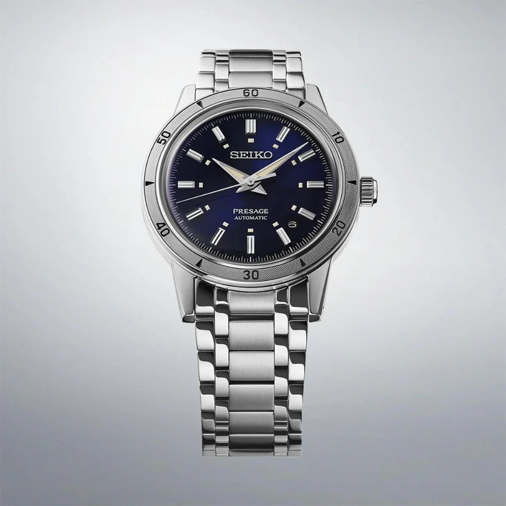 SEIKO PRESAGE Style 60's Navy Dial Bracelet Watch - Image 2