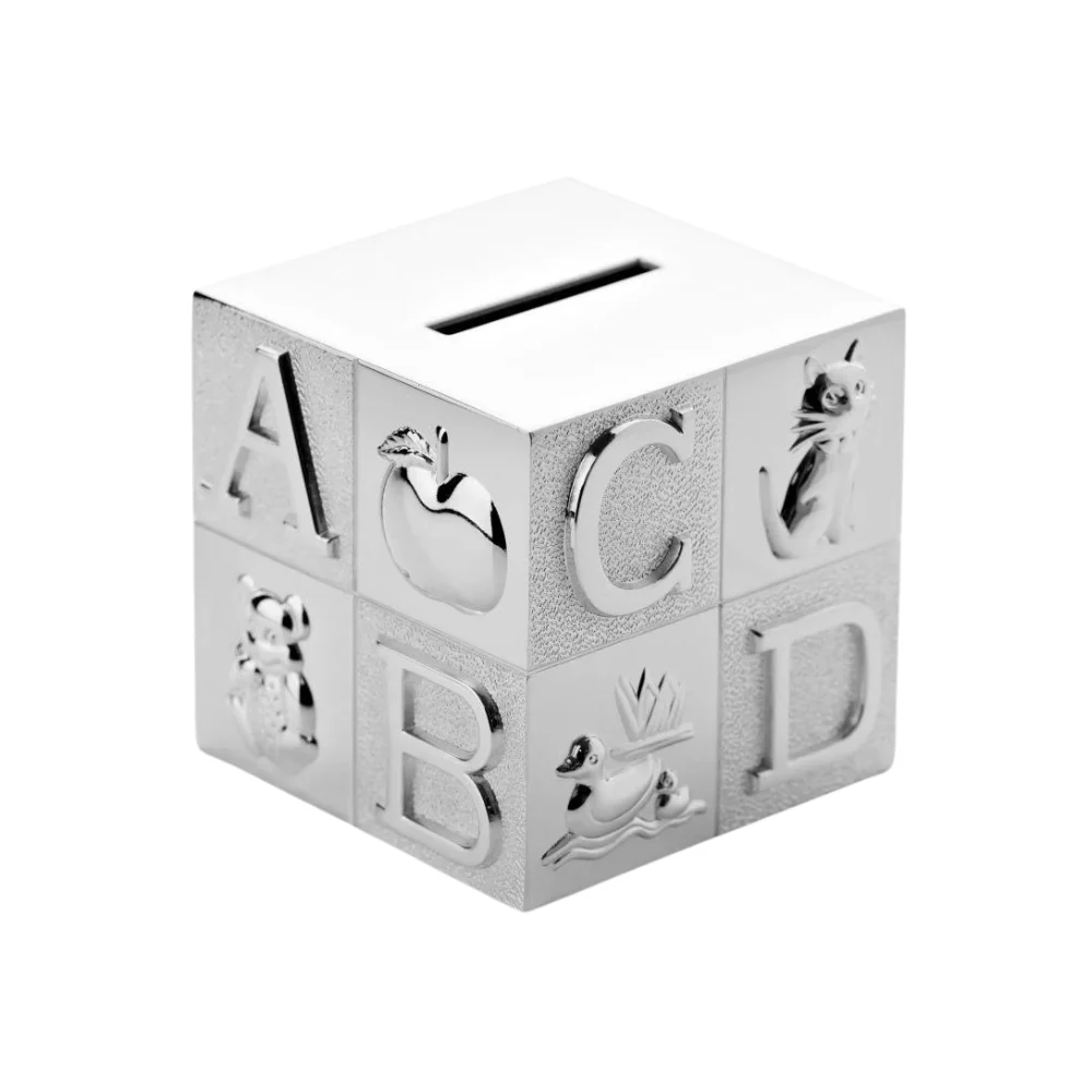 Silver Plated ABC Money Box