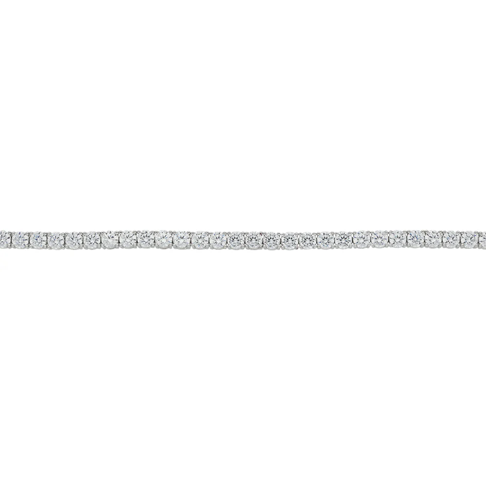 Sterling Silver 4mm Zirconia Tennis Bracelet - Image 4