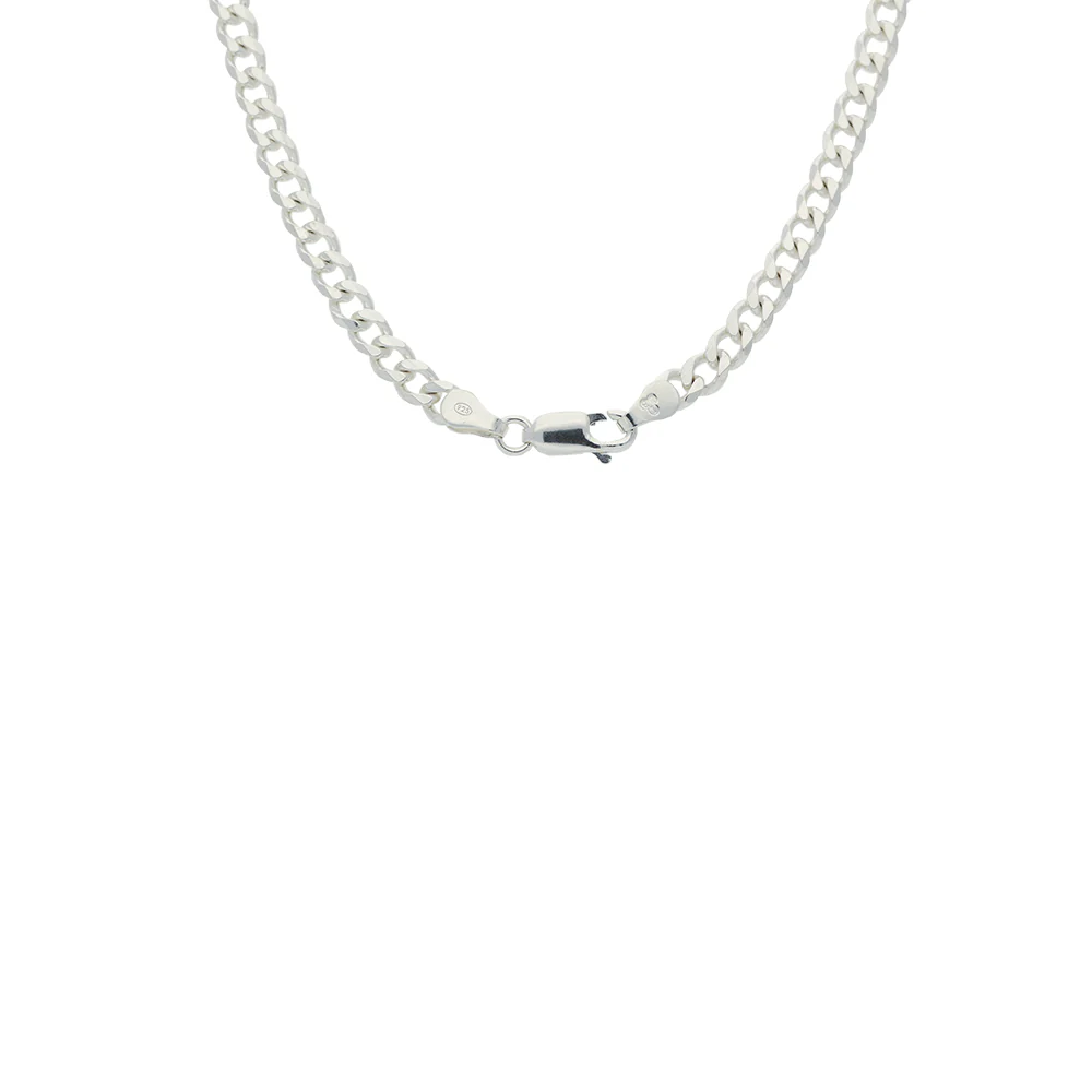 Sterling Silver 50cm Flat Curb Chain - Image 2