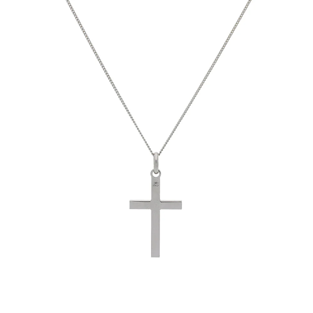 Sterling Silver Classic Cross and Chain Pendant - Image 3