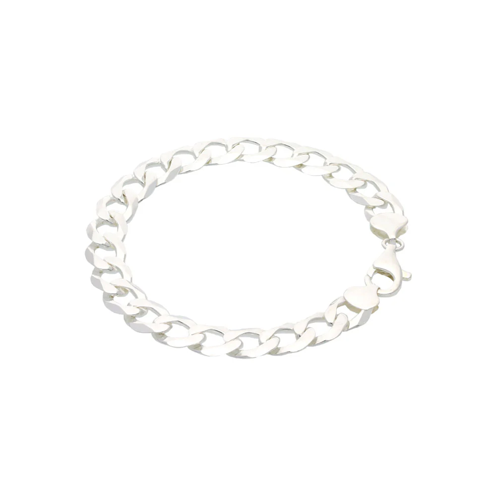 Sterling Silver Heavy Pattern Flat Bracelet