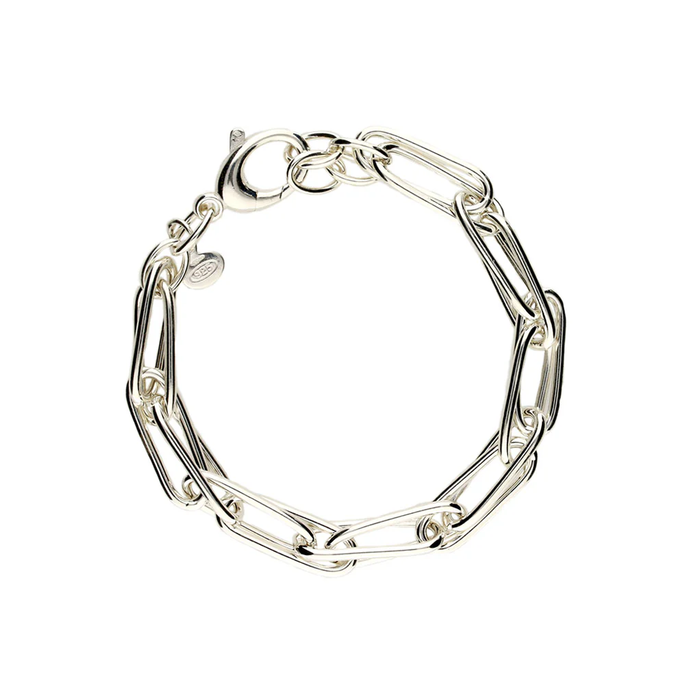 Sterling Silver Narrow Oval Link Bracelet